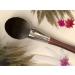 AzukiLife Large Makeup Brush Vegan Synthetic Bristles Compact Walnut Handle Ideal for Powder Blush Face - Professional Cruelty-Free Brush for Travel Home Work - Buy Online on GoSupps.com