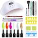 AB GEL Gel Nail Polish Set - Glitter Gel Polish Kit Soak Off Nail Lamp 6pcs Green Orange Rose Red White Silver Golden Nail Varnish Nail Art DIY at Home, 7.5ml with Gift Box MACG189 MA-189