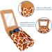Travel Lipstick Organizer Case - Portable Makeup Bag with Mirror - Brown Giraffe Print - Buy Online on GoSupps.com