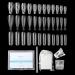 TAYE Double Nail Forms Nail Molds Nail Formsl Sets Clear Nail Extensions Suitable Nail Extension Art for Salons and DIY 180PCS 3 Styles 12 Sizes Black