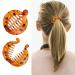 WLLHYF Hair Clips 3 Pieces Resin Banana Round Fish Clips for Women Girls Ladies Fishtail Wide Tort Toned Comb Hair Accessories - Buy Online on GoSupps.com