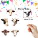 Kid's Cow Themed Happy Birthday Cupcake Toppers 18-PC Set - This is a great cow themed birthday party Moo party western cowboy party or baby shower party decoration - SugarGera - Buy Online on GoSupps.com