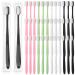 Pinkunn 36 Pcs Soft Bristle Toothbrush Micro Nano Manual Toothbrush with 20 000 Bristles for Sensitive Gums Adult Kids Children  4 Colors White Bristles