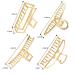 Gold Metal Hair Claw Clips for Women - 4 Pack Large Banana Hair Accessories - Buy Online on GoSupps.com