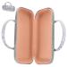 Wofashpuret portable glasses case children handbag floating backpack children Glass Case paddles swimming handbag children Heaver Rucksack Brillenbox PU leather protective box anti-case travel silver 16.00x7.00x4.00cm