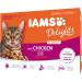 IAMS Delights Senior Cat Food Wet - Chicken in Sauce 12x85g | High-Quality Nutrition for Cats 7+ Years - Buy Online on GoSupps.com