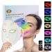 Infrared Red Light Therapy for Face 7 Colorful Led Beauty Mask LED Face Mask Light Therapy Silicone LED Light Therapy Facial Masks Red and Blue Light Therapy for Face Tighten Skincare