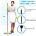 18'' Rubber Squeegee Broom with 60'' Long Handle for Floor Cleaning - Heavy Duty Household Wiper for Bathroom, Garage, Concrete, Deck, and Shower - Black and Yellow - Buy Online on GoSupps.com
