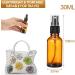 Mkitnvy 10-Pack 30ml Braun Glass Spray Bottles | Portable Atomizers for Essential Oils Perfume & Travel - Buy Online on GoSupps.com