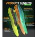 Plantar Fasciitis Insoles for Men Women - Arch Support & Heel Pain Relief - Green UK 10-10.5 - Buy Online on GoSupps.com