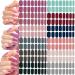 NAILDOKI Nail Stickers 12Sheets x 16 Pieces Full Wraps Nail Polish Strips Self-Adhesive Gel Nail Art Decals for Women Girls A1-01