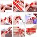 Gel Nail Stickers Semi Cured Gel Nails Self Adhesive Nail Stickers Full Wraps Nail Polish Strips Stick On Gel Nails Art Bright Red - Buy Online on GoSupps.com