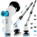 Guteran Electric Spin Scrubber Cordless Cleaning Brush with 10 Cleaning Tools 2H Long Battery Life Adjustable Handle IPX7 Waterproof Power Scrubber for Bathroom