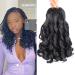 French Curly Braiding Hair 14 Inch 8 Packs Curly Braiding Hair Pre Stretched for Box Braids French Curls Braiding Hair French Curl Crochet Braids Bouncy Loose Wavy Spiral Curl Braiding Hair French Braid Hair Extensions(1...