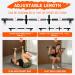 Buy HOTWAVE Resistance Bands Bar with Ab Roller - Portable Home Gym for Strength Training Squats & Weightlifting - Full Body Exercises - Buy Online on GoSupps.com