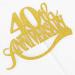 Tenhaisi Glittery Gold Happy 40th Anniversary Cake Topper Cake Topper for 40th Anniversary Wedding Engagement 40th Anniversary Decoration - Buy Online on GoSupps.com