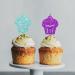 Sweet One Cupcake Toppers Two Sweet Birthday Cupcake Toppers Ice-cream Themed Dessert Picks Baby Girl Birthday Party Decoration - Pink & Purple Glitter - Buy Online on GoSupps.com