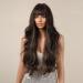 Testar Dark Brown Long Wavy Wigs for Women - Natural-Looking Synthetic Curly Ponytail Wig for Daily & Party Use - Buy Online on GoSupps.com
