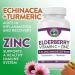 Elderberry with Zinc, Vitamin C, Turmeric, and Echinacea - Daily Antioxidant & Immune Support for Adults - Buy Online on GoSupps.com