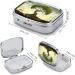 Shop Stylish Pill Box Trees Print - 2 Compartment Medicine Organizer | Portable Metal Pill Case for Pocket & Purse - Ideal for Travel & Daily Use - Buy Online on GoSupps.com