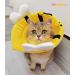 Soft Cat Protective Collar | Lightweight Snap Crane Collar for Cats & Puppies | Recovery Cone for Surgery & Injuries - Yellow - Buy Online on GoSupps.com