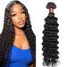 Angie Queen Unprocessed Brazilian Virgin Hair Deep Wave 20 Inch One Bundle Virgin Human Hair Weave Extension Natural Black Color (100+/-5g)/pc (One Bundle) 20 Deep Wave Bundle