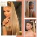 22-Inch Long Straight Ponytail Extension - Magic Paste Wrap Around - Synthetic Hair M24/33# - Dark Blonde & Bleach Blonde (110g) - Buy Online on GoSupps.com