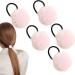 Furry Ball Ponytail Holders Girls' Colorful Pompom Hair Ties - Fashionable Hair Ties for Women And Girls Versatile Ponytail Holders for Dating Parties light pink - Buy Online on GoSupps.com