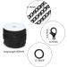 30ft Black Twisted Links Necklace Chains Set for DIY Jewelry Making | 3mm Width with Lobster Clasps and Jump Rings - Buy Online on GoSupps.com