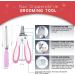 Goeswell Pet Deshedding Brush & Dematting Comb Grooming Kit - Double Sided Undercoat Rake for Dogs & Cats - Includes Nail Clippers & File - Pink (3 Pack) - Buy Online on GoSupps.com