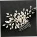 DOITOOL Bridal Headwear Bridal Side Comb Side Hair Comb Hair Pin Hair Comb for Bridal Bun Hair Comb Bridal Hair Comb Decorative Hair Comb Hair Clip Bride Pearl White Wedding Wig - Buy Online on GoSupps.com