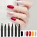  scyca 6 Pcs Gel Nail Pen Set Quick Dry Nail Art Pen No UV Nail Polish Accessories for Professional Manicure - Buy Online on GoSupps.com