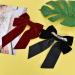 Kioiner 2 Pcs Large Bow Hair Clips Black Red Velvet Bows Barrettes French Bowknot Hair Clips Metal Hair Clips with Long Tail for Girls Women Ladies - Buy Online on GoSupps.com