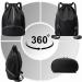 Hoedia Unisex Sports Backpack with Drawstring L - Durable & Stylish Black Gym Bag for Travel & Fitness - Buy Online on GoSupps.com