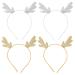 Lurrose 4pcs Christmas Antler Hair Band - Chip Shape Hair Ties for Party Cosplay | Gold & Silver | 19 x 16 x 0.8 cm - Buy Online on GoSupps.com