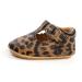 Baby Girls First Walking Shoes Mary Jane PU Leather Anti-Slip Princess Shoes Infant Baby Shoes 6-12 Months D Lepard