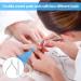 Cuticle Nipper 2 Pcs Cuticle Pusher with Cuticle Nippers Professional Stainless Steel Cuticle Cutter Durable Pedicure Manicure Tools for Fingernails and Toenails (Silver) - Buy Online on GoSupps.com