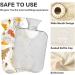 Hot Water Bottles with Autumn Hedgehog Cover - 2L Pain Relief Headaches & Bed Warmer - Buy Online on GoSupps.com