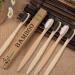 Eco-Friendly Bamboo Toothbrush Set | 5 Degradable Charcoal Brushes - BPA-Free & Environmentally Safe - Buy Online on GoSupps.com
