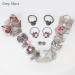 Girls Hair Accessories Gift Set - 18 Pieces Children Hair Clips for Christmas Birthday - Grey Silk Ribbon Head Ornaments - Buy Online on GoSupps.com