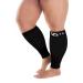 Zeta Wear compression stockings thick calves calves shell calming comfortable gradient support prevents swelling pain edema DVT large cuffs (4xl black)