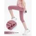 Seaur Girls 3/4 Sport Leggings & Yoga Pants | Monochrome Tight Jogging & Running Pants (110-152) - Pink & Red - Buy Online on GoSupps.com