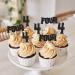 Sumerk 24PCS 4th Birthday Cupcake Toppers Black Glitter Happy 4th Cake Decorations for 4th Birthday Wedding Anniversary Party Decoration Supplies - Buy Online on GoSupps.com