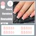 QINGGE Pink French Tip Press on Nails - Medium Squoval Acrylic Fake Nails - 24Pcs Glossy Stick on False Nails for Women - Buy Online on GoSupps.com