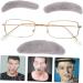 Buy Frcolor 1 Set of False Facial Hair - Mustache Eyebrows & Beard for Halloween Costumes - Realistic Gray Old Man Glasses - Perfect for International Shipping - Buy Online on GoSupps.com