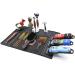 Barber Tools Organizer Mat, Clippers Mat, Flexible and Anti-slip Magnetic Barber Mat, Magnet Strip Station Pad for Hairstylist(BLACK)