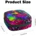 Abstract Colorful Universe Women's Binding-Storage Bag | Rainbow Galaxy Menstrual Pad & Cup Pocket with Zipper - Buy Online on GoSupps.com