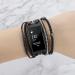 Posh Leather Band Compatible with Fitbit Charge 4/3 - Women's Boho Bracelet Wristband - Multilayer Wrap Strap Replacement - Black - Buy Online on GoSupps.com