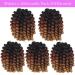 Wand Curl Crochet Braids Hair Jamaican Bounce 8 Inch Ringlet Twist Extension (5 PCS) T1B/30/27 - Buy Online on GoSupps.com