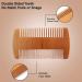 Men's Wooden Beard Comb - Double Sided Fine & Coarse Teeth Moustache Comb - Buy Online on GoSupps.com